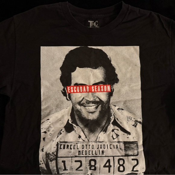 THC The Holy Couture Pablo Escobar Graphic Tee – Size L - Picture 1 of 2